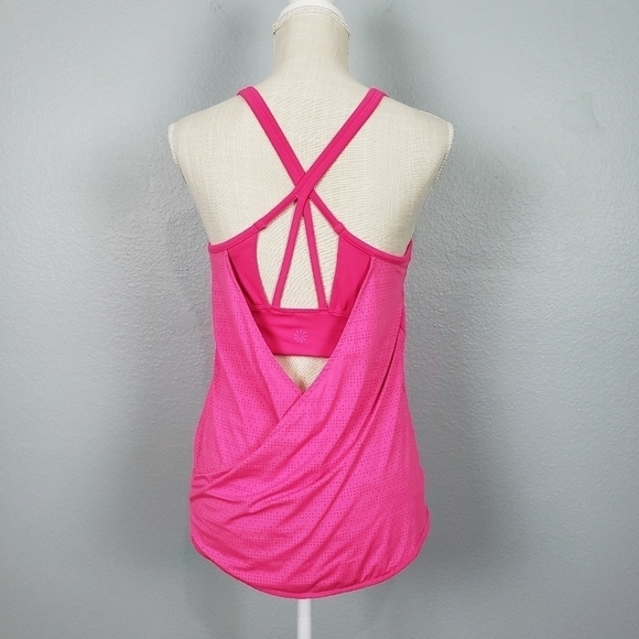 ATHLETA Yoga Fitness Mind Over Matter Pixel Tank Top Pink Sz S Training Workout - Picture 6 of 10